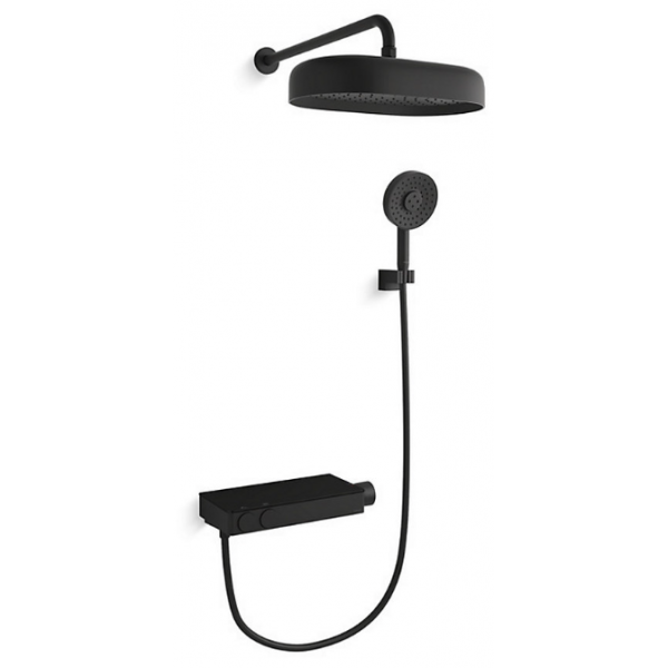 Kohler K-26329T-9-BL ANTHEM霧面黑恆溫兩路出水淋浴龍頭連套裝